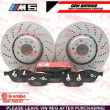 FOR BMW M5 E60 E61 FRONT LEFT & RIGHT BRAKE DISCS BREMBO PADS 376mm 2004-2009