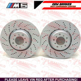 FOR BMW M5 E60 E61 FRONT LEFT & RIGHT BRAKE DISCS BREMBO PADS 376mm 2004-2009