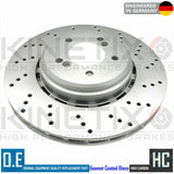 FOR BMW M3 E90 REAR LEFT RIGHT DRILLED BRAKE DISCS SET 34212283803/34212283804