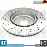 FOR BMW M3 E90 REAR LEFT RIGHT DRILLED BRAKE DISCS SET 34212283803/34212283804