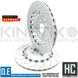 FOR BMW M5 M6 F06 F10 F12 F13 REAR LEFT RIGHT DRILLED KINETIX BRAKE DISCS 396mm