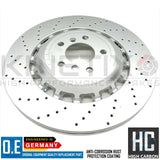 FOR BMW M5 M6 F06 F10 F12 F13 REAR LEFT RIGHT DRILLED KINETIX BRAKE DISCS 396mm