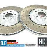 FOR BMW M5 M6 F10 F06 F12 F13 COMPETITION FRONT LEFT RIGHT DRILLED BRAKE DISCS