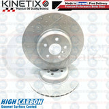 FOR BMW G21 M340d xDrive KINETIX DIMPLED & GROOVED REAR BRAKE DISCS PAIR 345mm