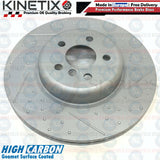 FOR BMW 4 SERIES G22 M440i KINETIX DIMPLED & GROOVED REAR BRAKE DISCS PAIR 345mm