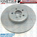 FOR BMW 4 SERIES G23 M440i KINETIX DIMPLED & GROOVED REAR BRAKE DISCS PAIR 345mm