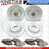 FOR BMW X5 35i F15 M SPORT FRONT CROSS DRILLED BRAKE DISCS PADS 348mm 345mm