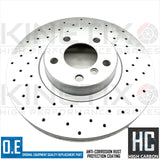 FOR BMW X5 X6 40d M SPORT FRONT REAR CROSS DRILLED BRAKE DISCS 348mm 320mm FR RR