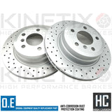 FOR BMW X5 X6 30d M SPORT FRONT REAR CROSS DRILLED BRAKE DISCS 348mm 320mm FR RR