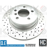 FOR BMW X5 X6 30d M SPORT FRONT REAR CROSS DRILLED BRAKE DISCS 348mm 320mm FR RR