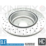 FOR BMW X5 X6 35d M SPORT FRONT REAR CROSS DRILLED BRAKE DISCS 348mm 320mm FR RR