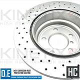 FOR BMW X5 X6 35d M SPORT FRONT REAR CROSS DRILLED BRAKE DISCS 348mm 320mm FR RR