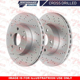 FOR BMW X6 E71 E72 Xdrive 35d REAR CROSS DRILLED BRAKE DISCS BRAKE PADS 345mm