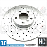 FOR BMW X5 X6 M SPORT F15 F16 FRONT REAR DRILLED BRAKE DISCS PADS 348mm 345mm