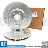 FOR BMW X6 35i E71 E72 M SPORT FRONT DRILLED HIGH CARBON BRAKE DISCS PAIR 365mm