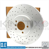 FOR BMW X6 35i E71 E72 M SPORT FRONT DRILLED HIGH CARBON BRAKE DISCS PAIR 365mm