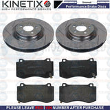 FOR CHRYSLER 300c 6.1 SRT8 FRONT GROOVED PERFORMANCE BRAKE DISCS PADS 360mm PAIR