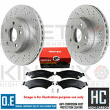 FOR FORD RANGER WILDTRACK CROSS DRILLED FRONT BRAKE DISCS MINTEX PADS 302mm