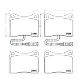 FOR FORD SIERRA COSWORTH FRONT PREMIUM OE QUALITY BRAKE PADS WIRE SENSOR FR