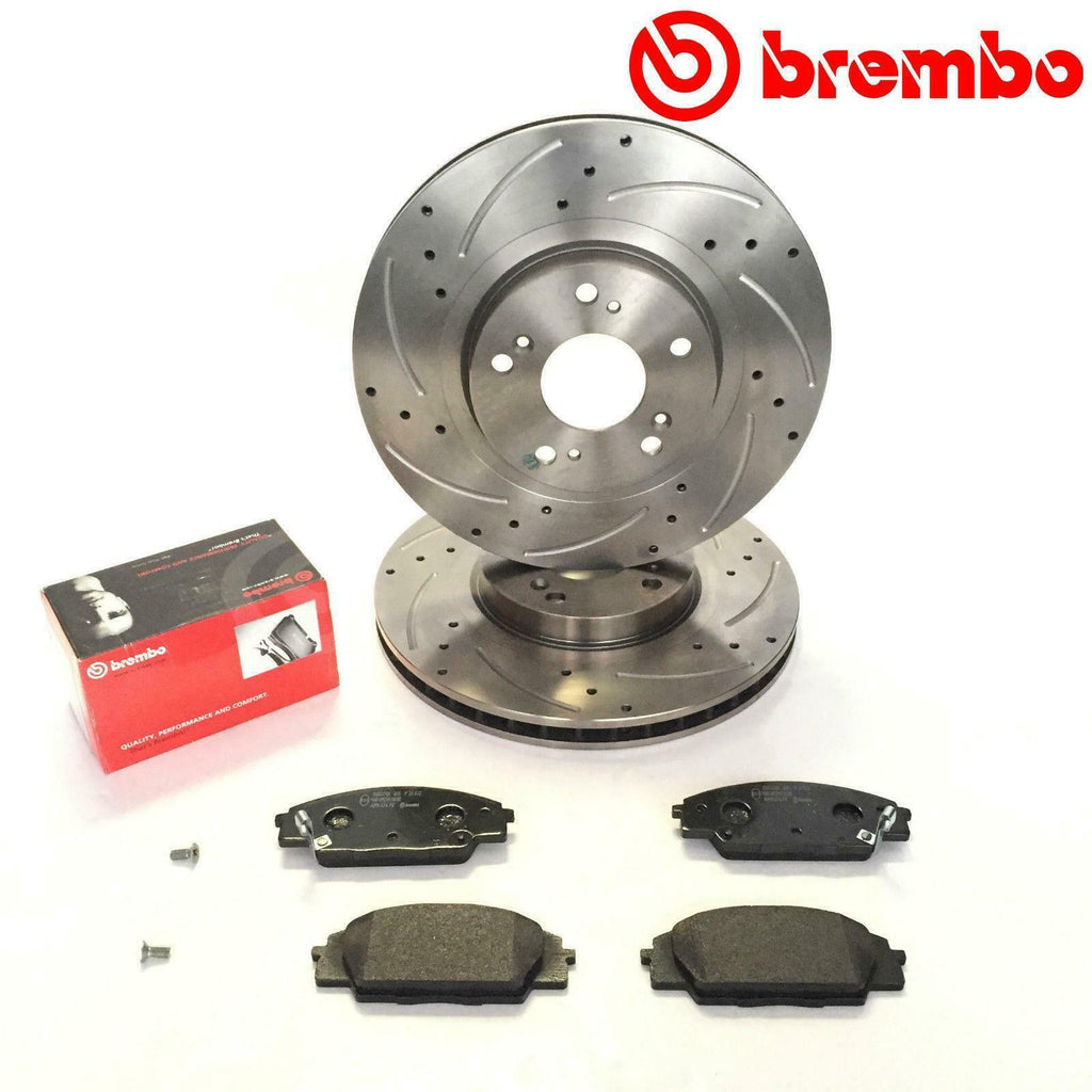 FOR HONDA CIVIC 2.0 TYPE R EP3 JDM FRONT PERFORMANCE BREMBO BRAKE DISCS PADS