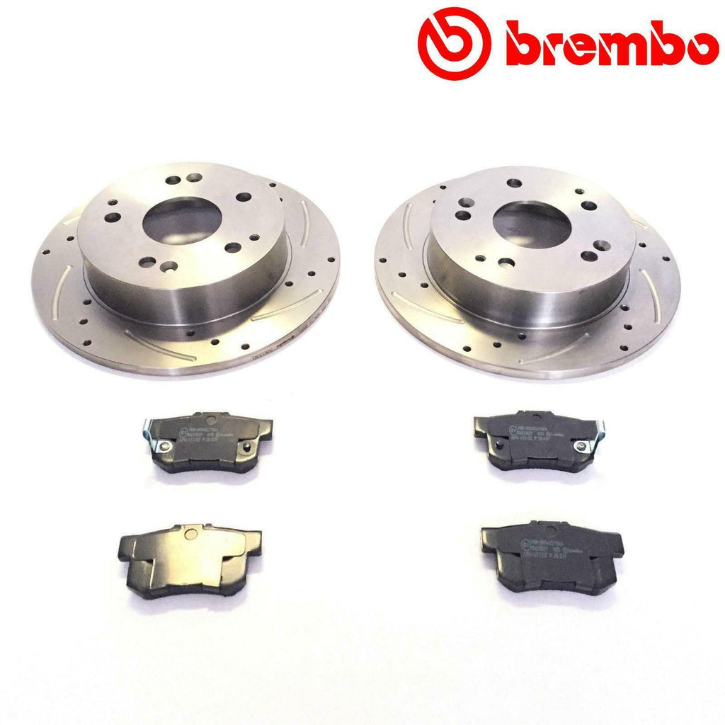 FOR HONDA CIVIC 2.0 TYPE R EP3 JDM REAR PERFORMANCE BREMBO BRAKE DISCS PADS