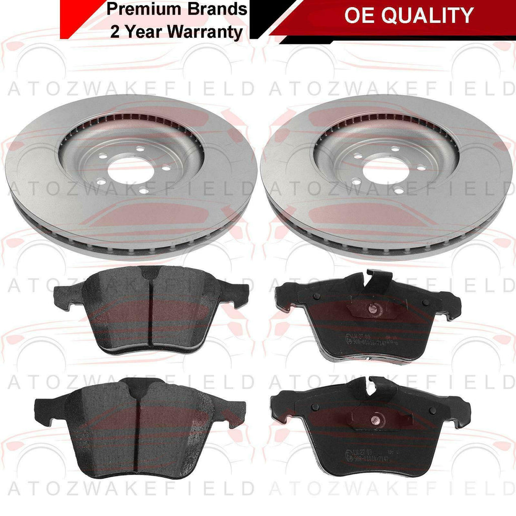 FOR JAGUAR XF 2009- FRONT VENTED BRAKE DISCS MINTEX PADS SPORTS BRAKING 355mm