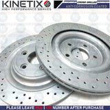 FOR JAGUAR XF REAR PERFORMANCE CROSS DRILLED BRAKE DISCS MINTEX PADS 326mm