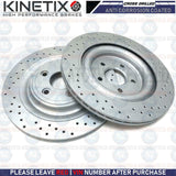 FOR JAGUAR XF REAR PERFORMANCE CROSS DRILLED BRAKE DISCS MINTEX PADS 326mm