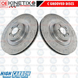 FOR JAGUAR 5.0 XKR-S FRONT C GROOVED BRAKE DISCS PAIR 400mm *FOR ALCON CALIPERS*