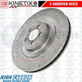 FOR JAGUAR 5.0 XKR-S FRONT C GROOVED BRAKE DISCS PAIR 400mm *FOR ALCON CALIPERS*