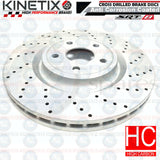 FOR JEEP GRAND CHEROKEE 6.4 SRT8 HEMI 5.7 REAR CROSS DRILLED BRAKE DISCS 350mm