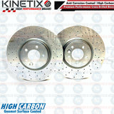 FOR LAND ROVER DEFENDER 2.0 P300 Si4 FRONT DRILLED KINETIX BRAKE DISCS 380mm