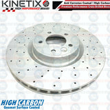 FOR LAND ROVER DEFENDER 2.0 P300 Si4 FRONT DRILLED KINETIX BRAKE DISCS 380mm