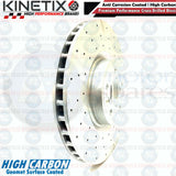 FOR LAND ROVER DEFENDER 2.0 P300 Si4 FRONT DRILLED KINETIX BRAKE DISCS 380mm