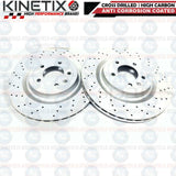 FOR RANGE ROVER SPORT 2.0 SD4 L494 DRILLED REAR BRAKE DISCS MINTEX PADS WIRE