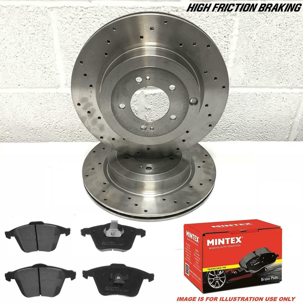 FOR MAZDA 3 BK BL 2.3 MPS TURBO FRONT PERFORMANCE BRAKE DISCS MINTEX PADS 320mm