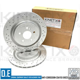 FOR MERCEDES A45 AMG 2013-2018 DRILLED & GROOVED REAR BRAKE DISCS PAIR 330mm