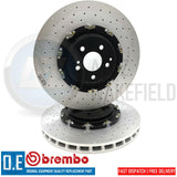 FOR MERCEDES C63 AMG FRONT DRILLED PERFORMANCE BREMBO BRAKE DISCS 360mm