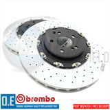 FOR MERCEDES C63 AMG FRONT DRILLED PERFORMANCE BREMBO BRAKE DISCS 360mm