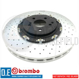 FOR MERCEDES C63 AMG FRONT DRILLED PERFORMANCE BREMBO BRAKE DISCS 360mm