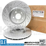 FOR MERCEDES BENZ A45 AMG FRONT REAR DRILLED GROOVED BRAKE DISCS 350mm 330mm