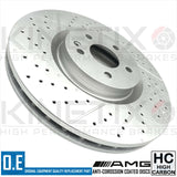 FOR MERCEDES BENZ A45 AMG FRONT REAR DRILLED GROOVED BRAKE DISCS 350mm 330mm