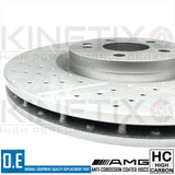 FOR MERCEDES BENZ GLA45 AMG FRONT REAR DRILLED GROOVED BRAKE DISCS 350mm 330mm