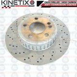 FOR MERCEDES C CLASS AMG REAR DRILLED BRAKE DISCS MINTEX PADS WEAR WIRE SENSOR