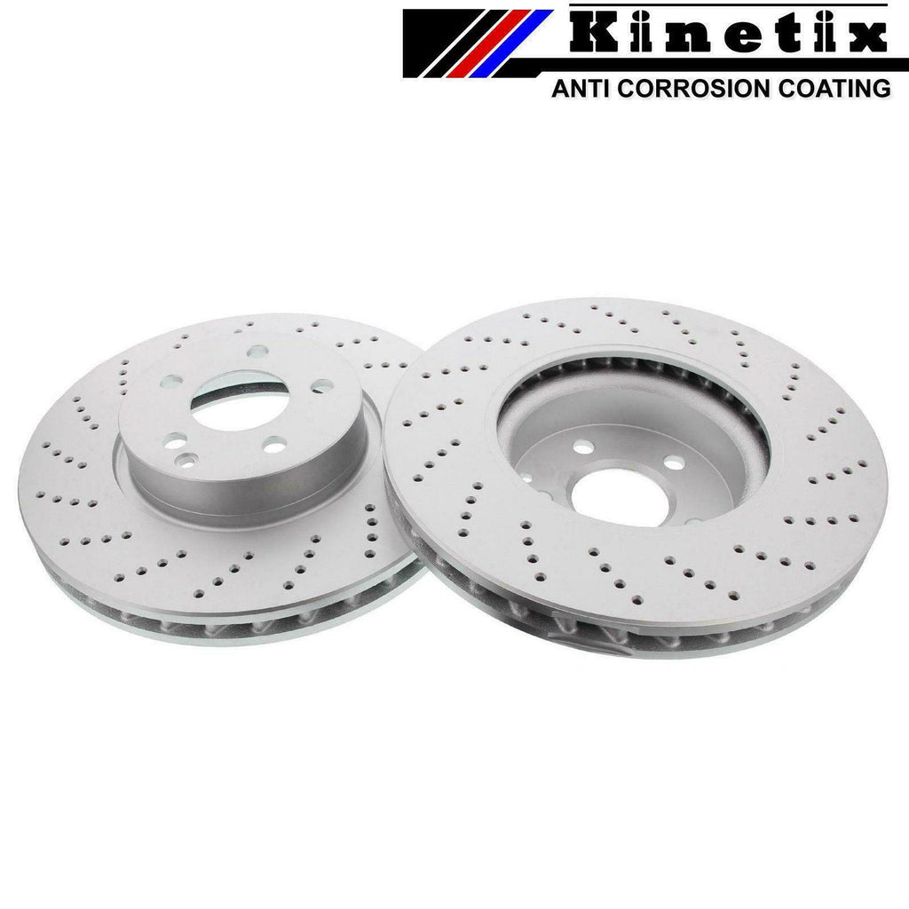 FOR MERCEDES C250 C280 C300 C350 W204 W205 FRONT DRILLED COATED BRAKE DISCS 322m