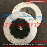 FOR MERCEDES C63 AMG FRONT DRILLED PERFORMANCE BREMBO BRAKE DISCS 360mm