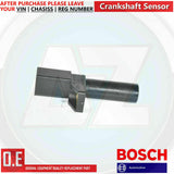 FOR MERCEDES CHRYSLER JEEP SMART BOSCH CRANKSHAFT POSITION SENSOR A0031532828