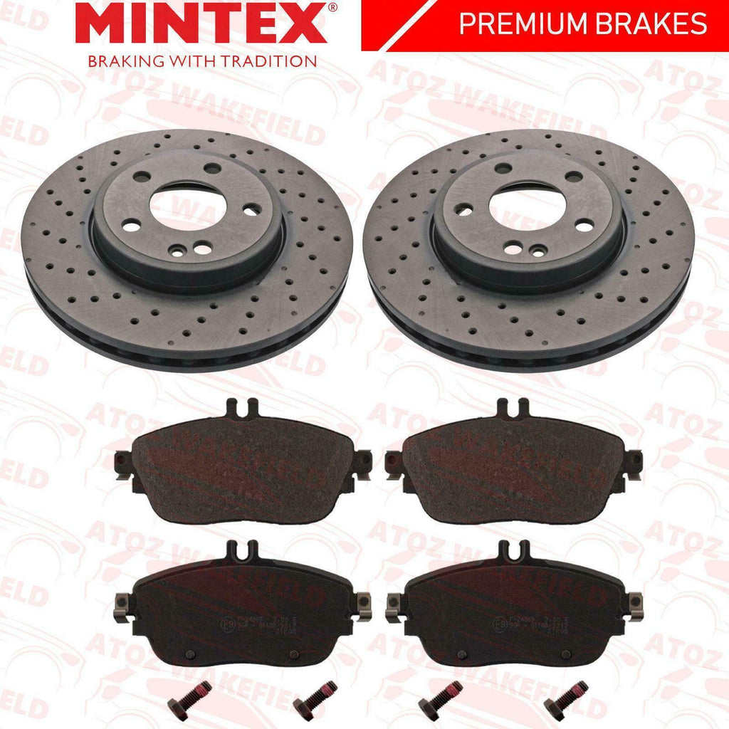 FOR MERCEDES CLA220 CLA250 CLA200 CLA180 AMG SPORT MINTEX FRONT BRAKE DISCS PADS