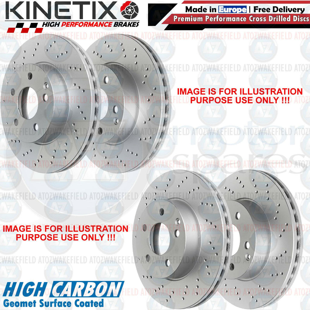 FOR MERCEDES G55 G63 AMG FRONT REAR CROSS DRILLED BRAKE DISCS 350mm 330mm Fr Rr