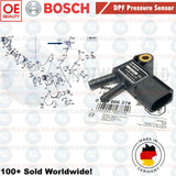 FOR VARIOUS MERCEDES DPF EXHAUST PRESSURE SENSOR GENUINE BOSCH A0061539528 NEW